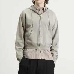 Auralee Zip Up Pima Hoodie