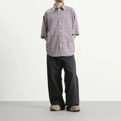 Balenciaga Check Poplin Double Layer Shirt