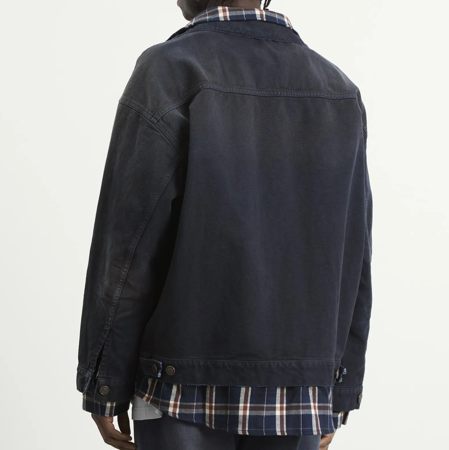 Balenciaga Double Layer Patched Shirt Jacket