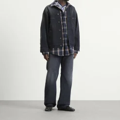 Balenciaga Double Layer Patched Shirt Jacket
