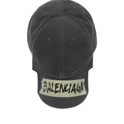 Balenciaga Faded Washed Black Cap