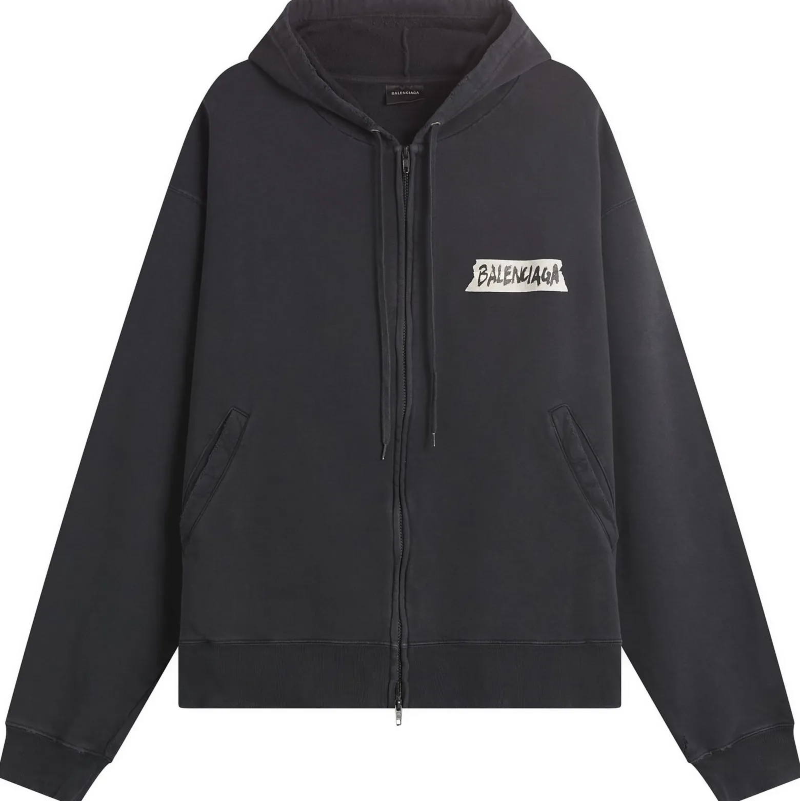 Balenciaga Masking Tape Jersey Zip Up