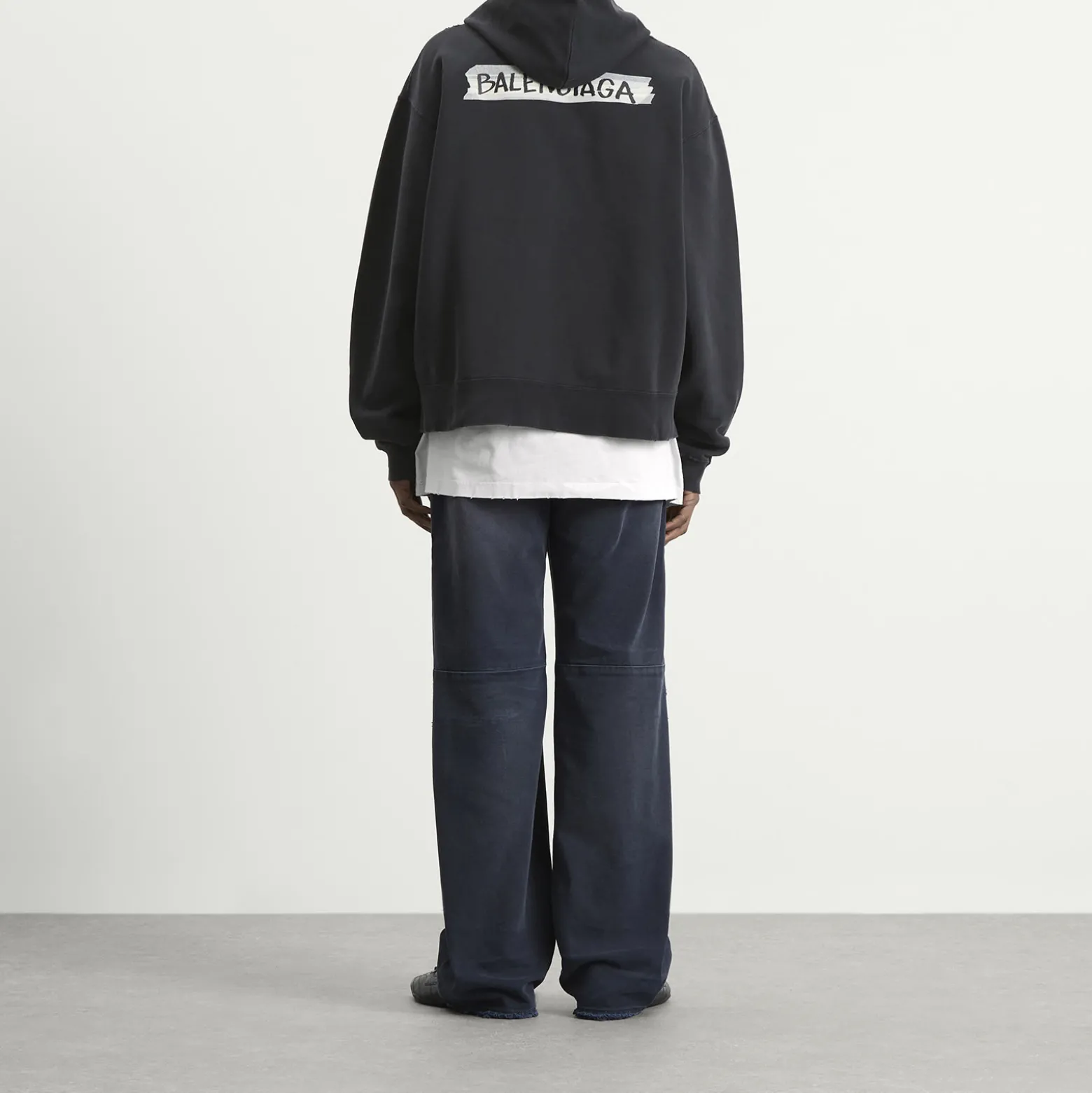 Balenciaga Masking Tape Jersey Zip Up