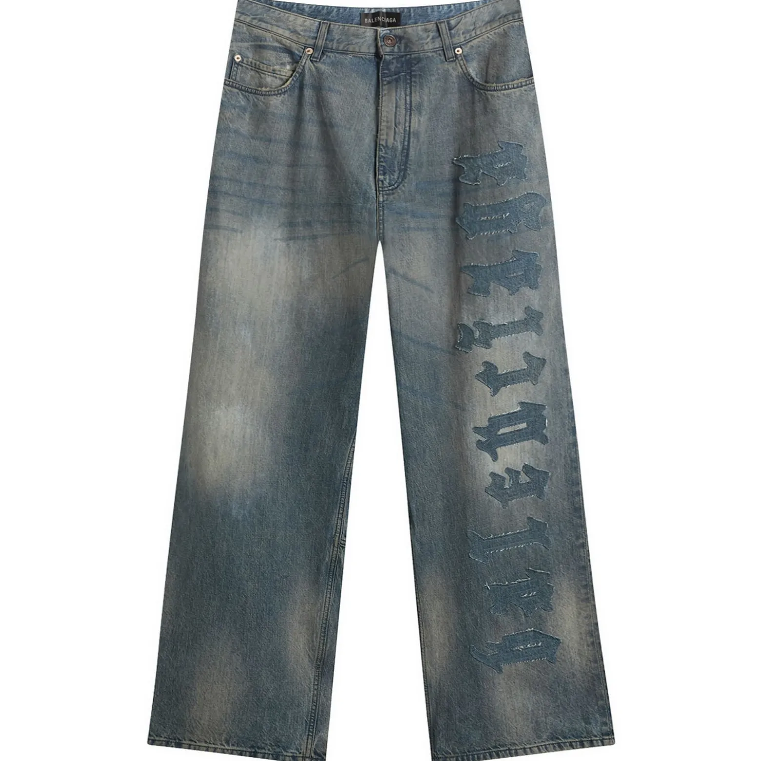 Balenciaga Patch Logo Baggy Jeans