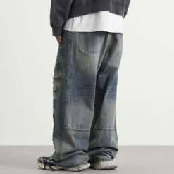Balenciaga Patch Logo Baggy Jeans