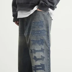 Balenciaga Patch Logo Baggy Jeans