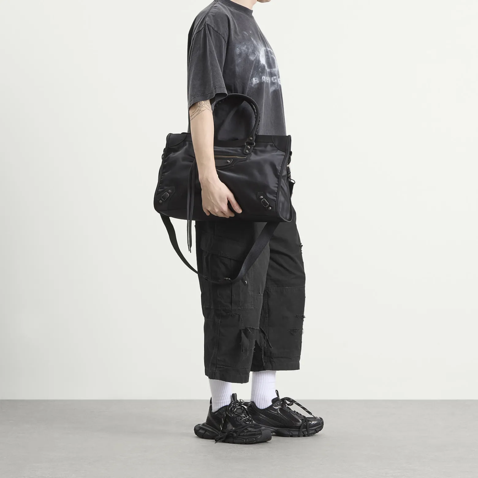 Balenciaga Ripstop Cropped Cargo Pants