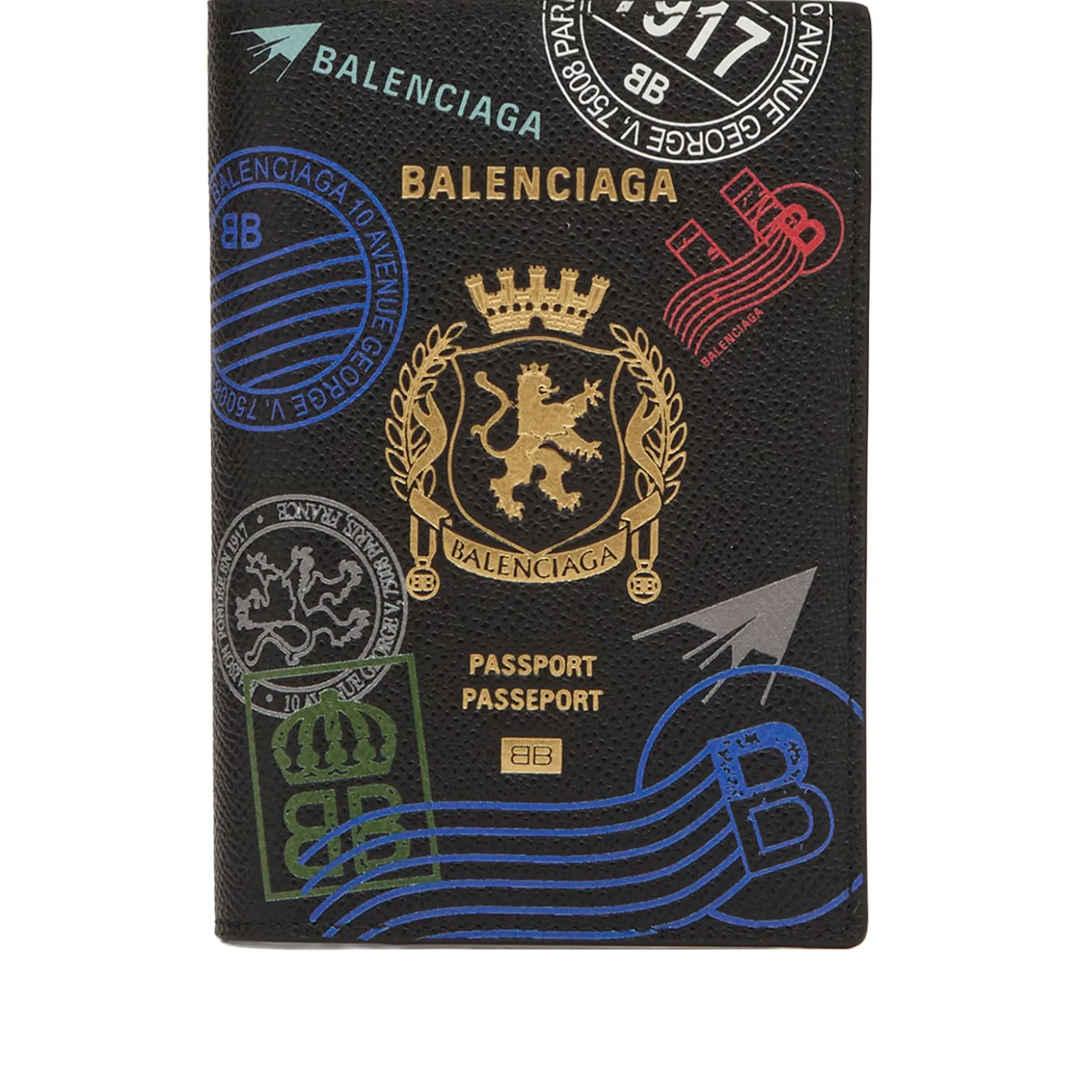 Balenciaga Stamps Passport Holder