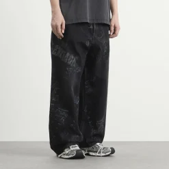 Balenciaga Washed Crayon Baggy Trousers