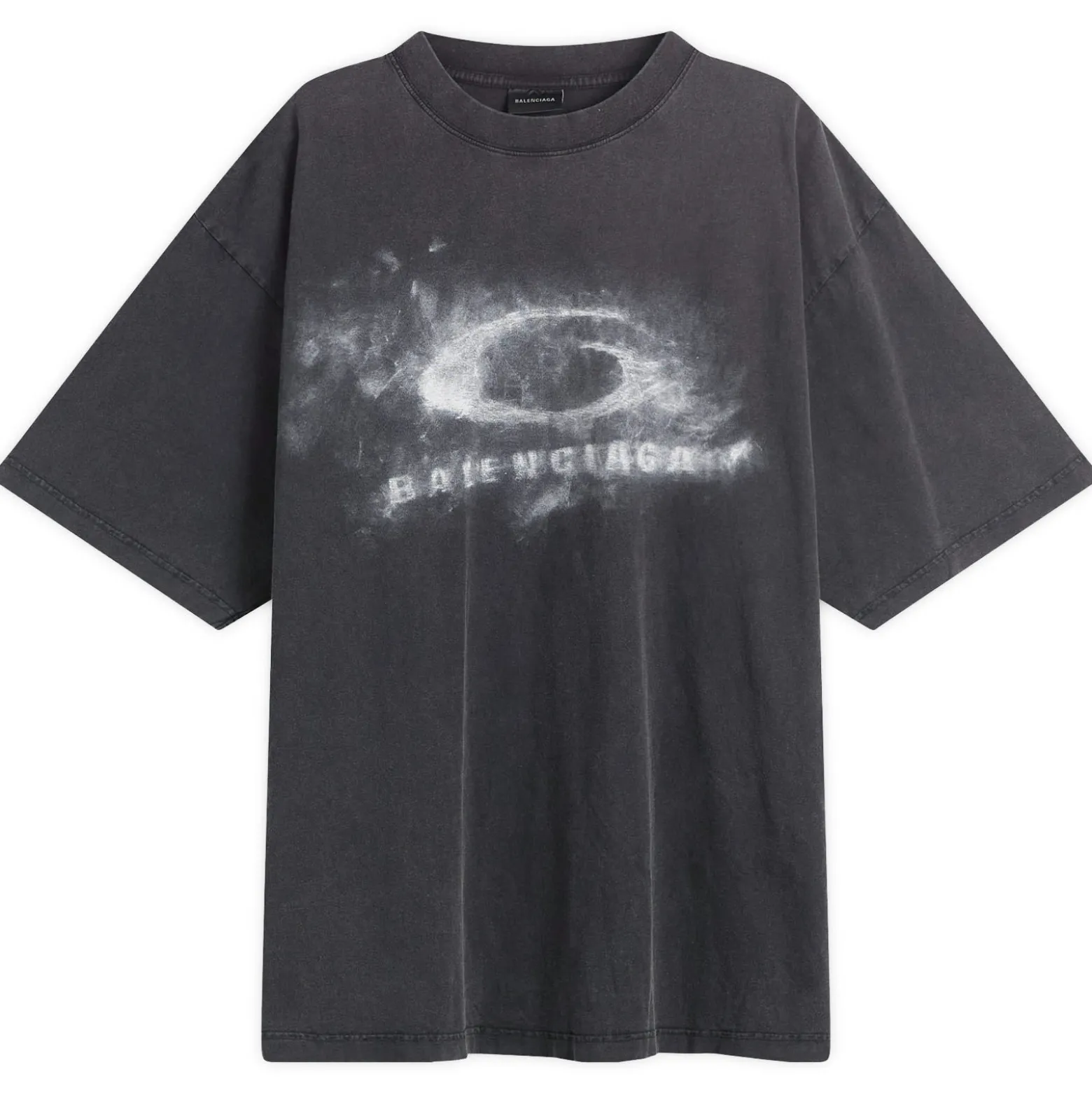 Balenciaga Washed Crayon Logo Fit T-Shirt