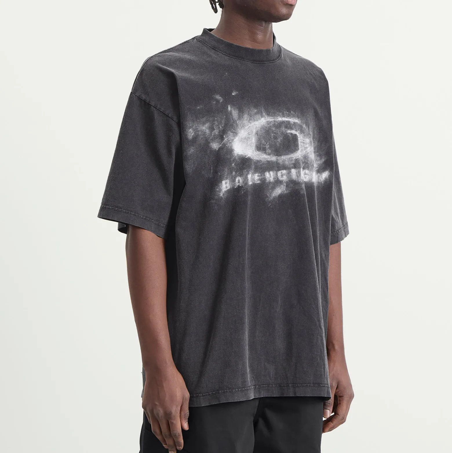 Balenciaga Washed Crayon Logo Fit T-Shirt