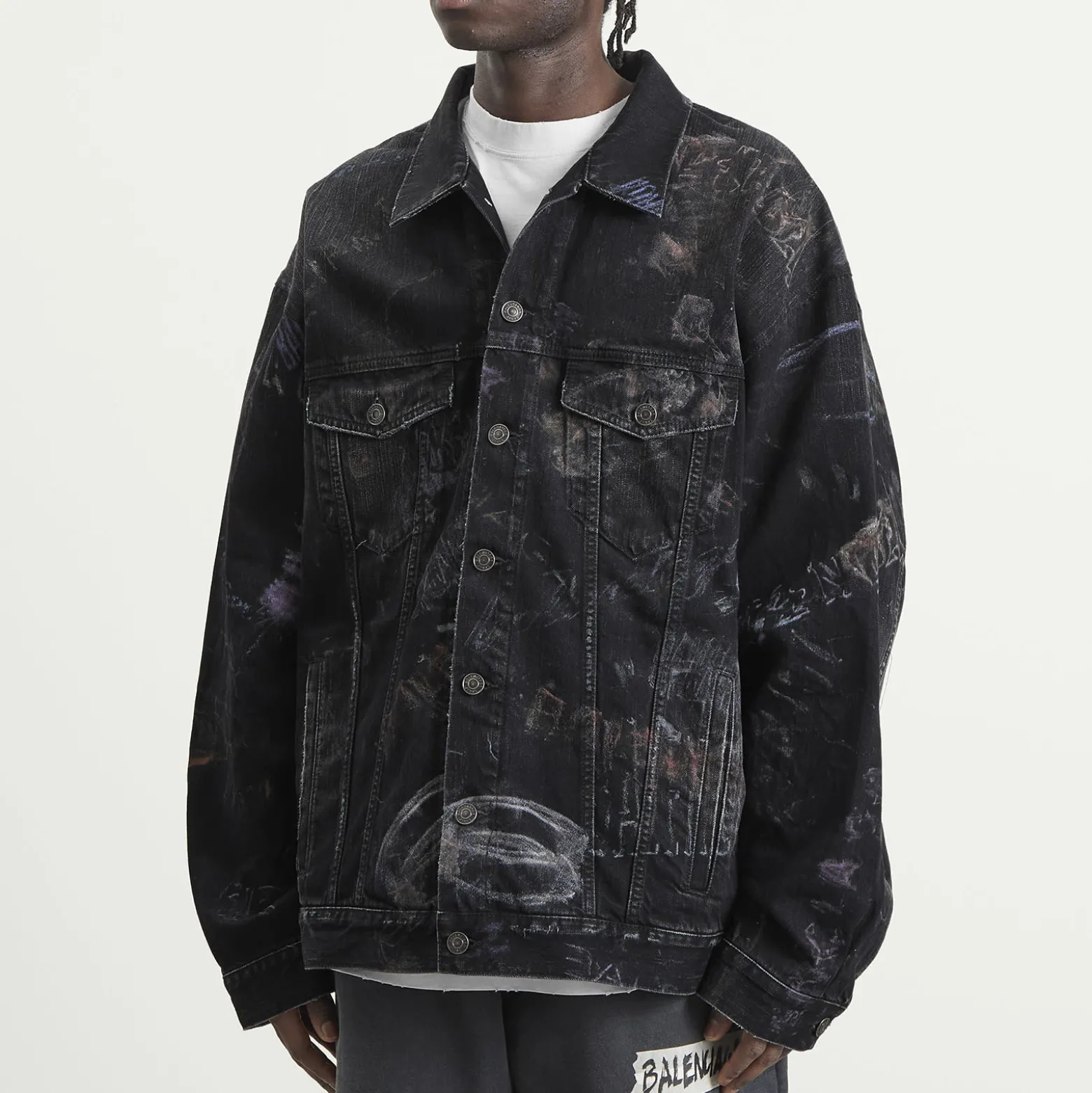 Balenciaga Washed Crayon Oversized Jacket