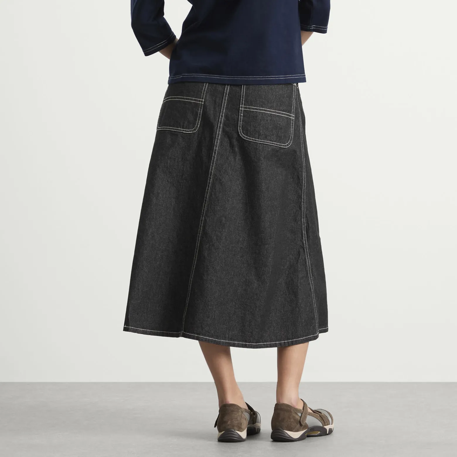 Beams Boy Wraped Pleated Skirt