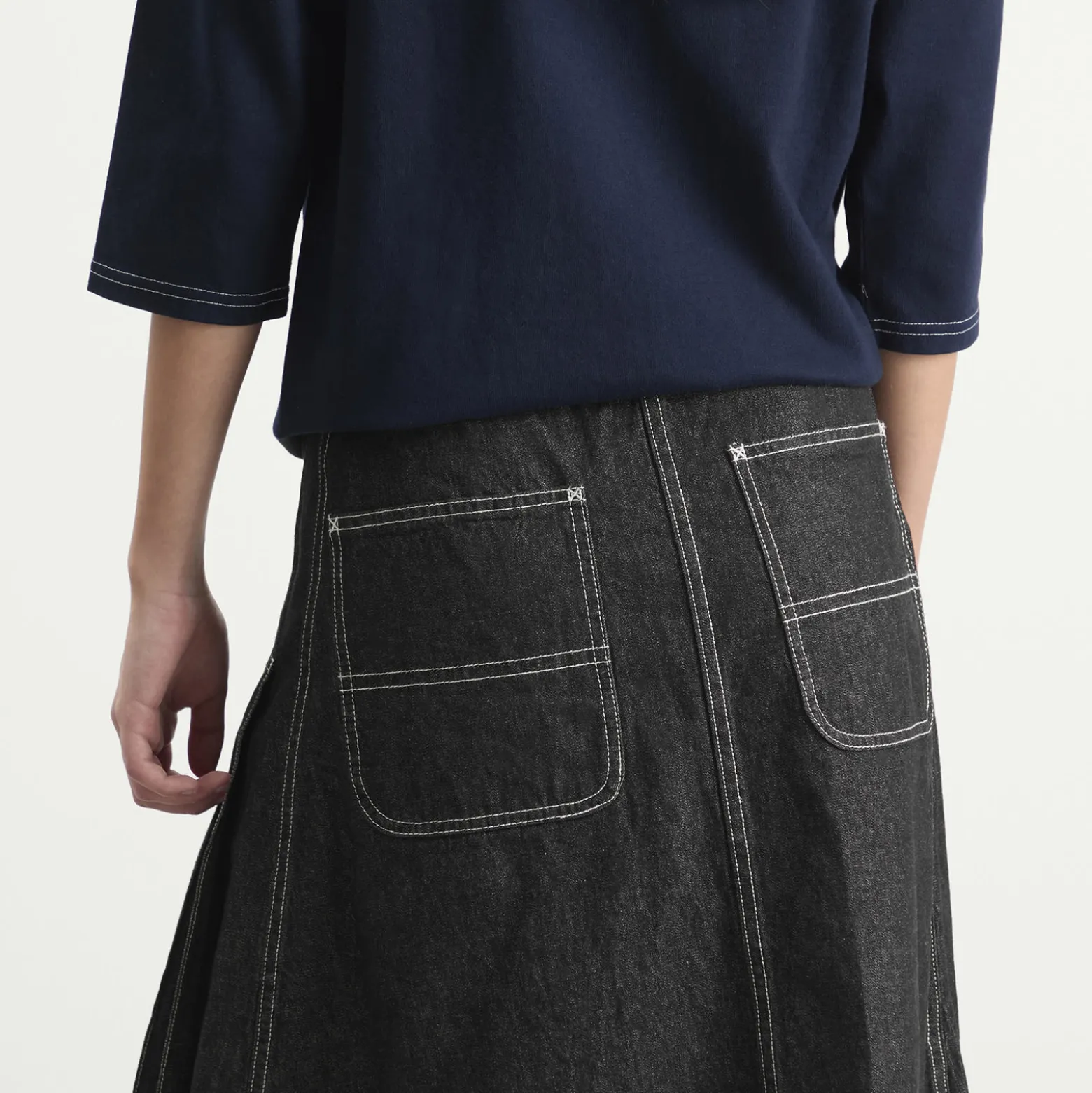 Beams Boy Wraped Pleated Skirt