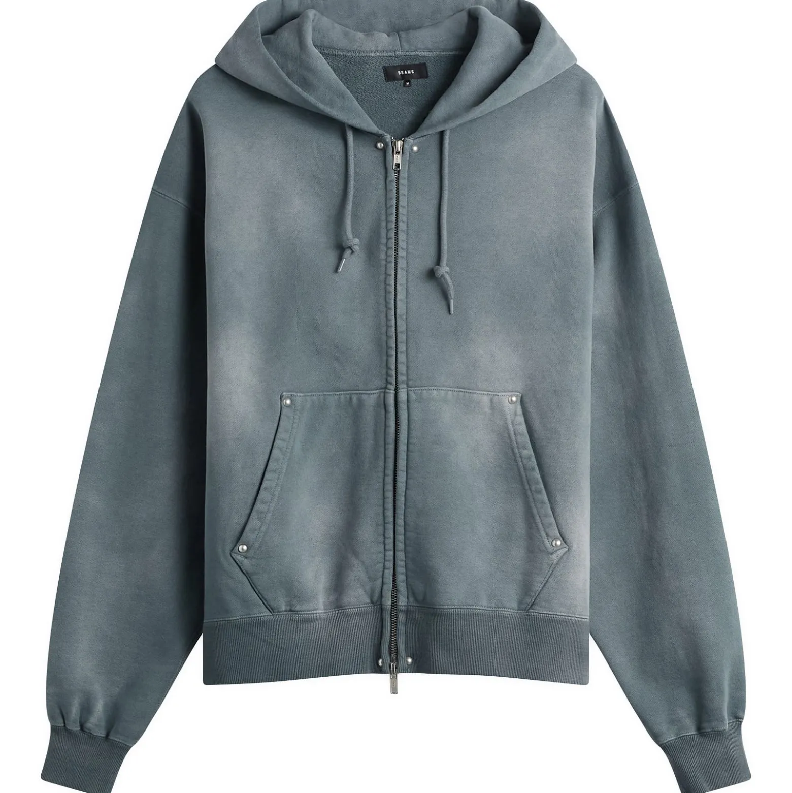 BEAMS Fade Rivet Zip Hoodie