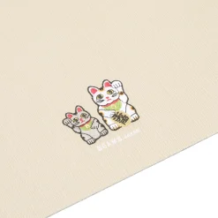 BEAMS JAPAN Embroidery Tea Mat - Beckoning Cat