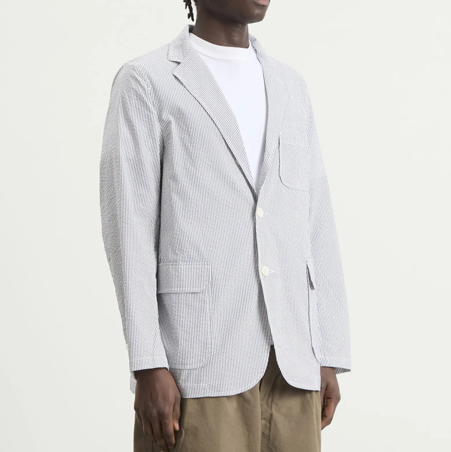 Beams Plus 3 Button COOLMAX® Seersucker Blazer