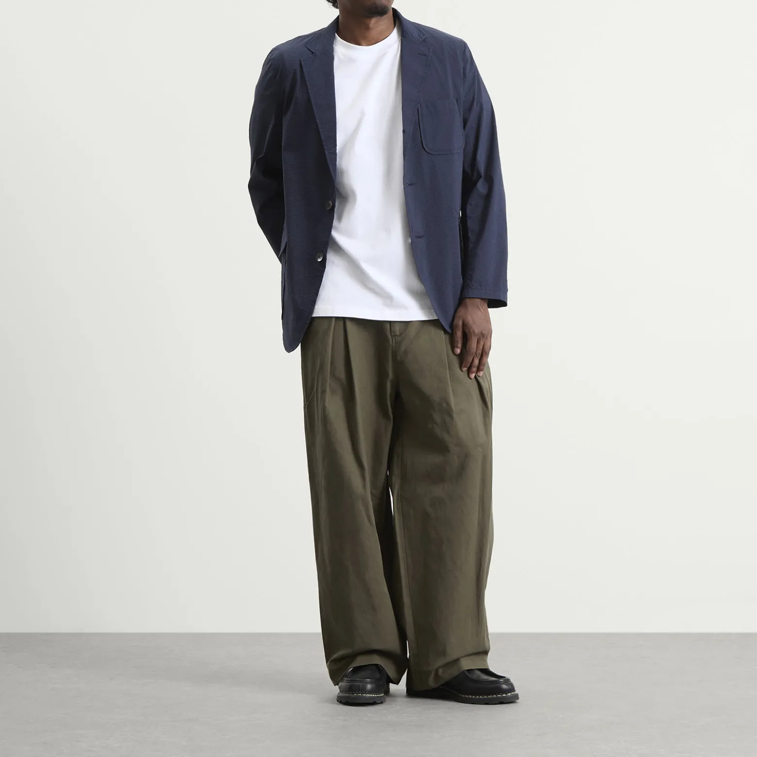 Beams Plus 3 Button COOLMAX® Seersucker Blazer