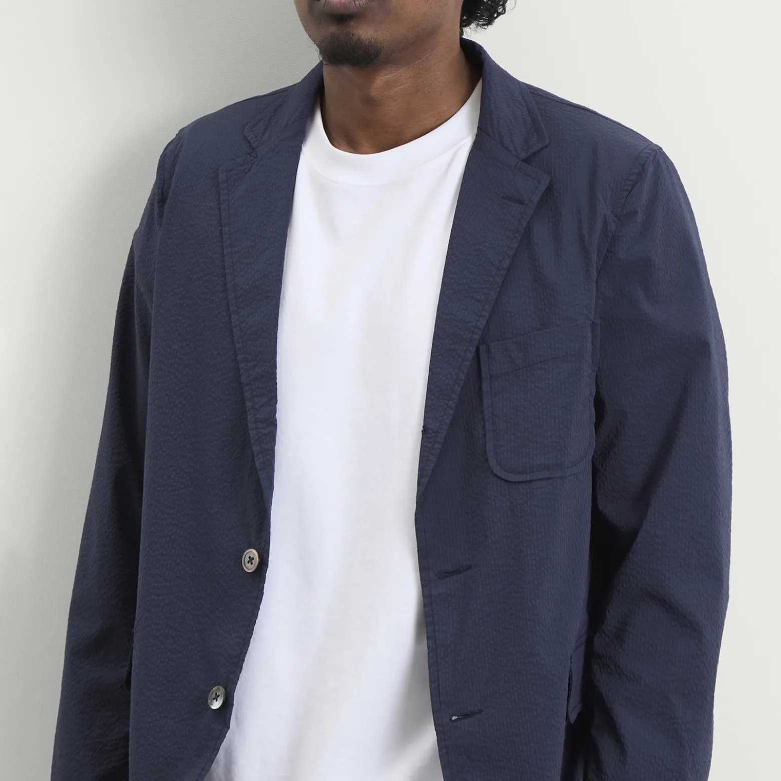 Beams Plus 3 Button COOLMAX® Seersucker Blazer
