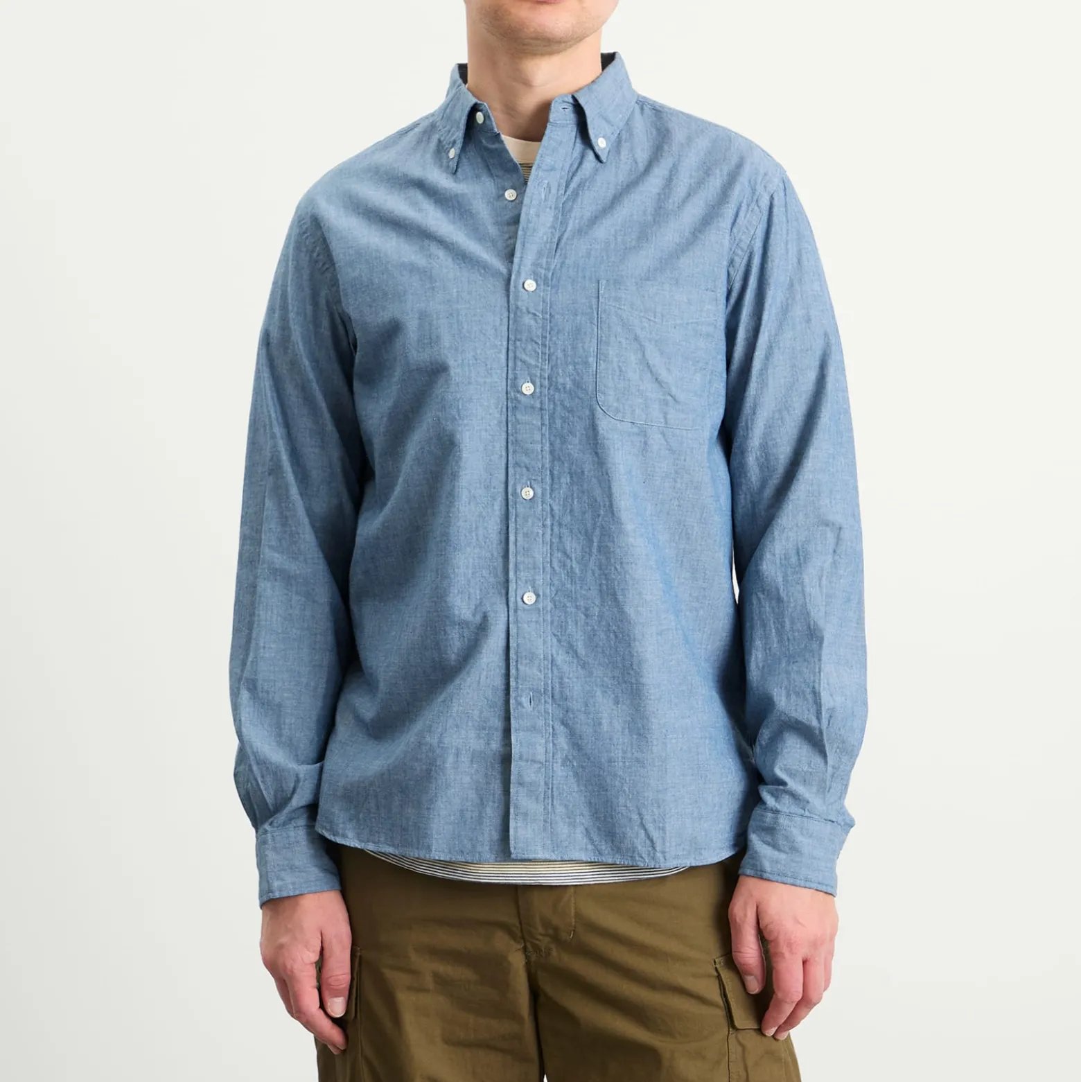 Beams Plus Button Down Chambray Shirt