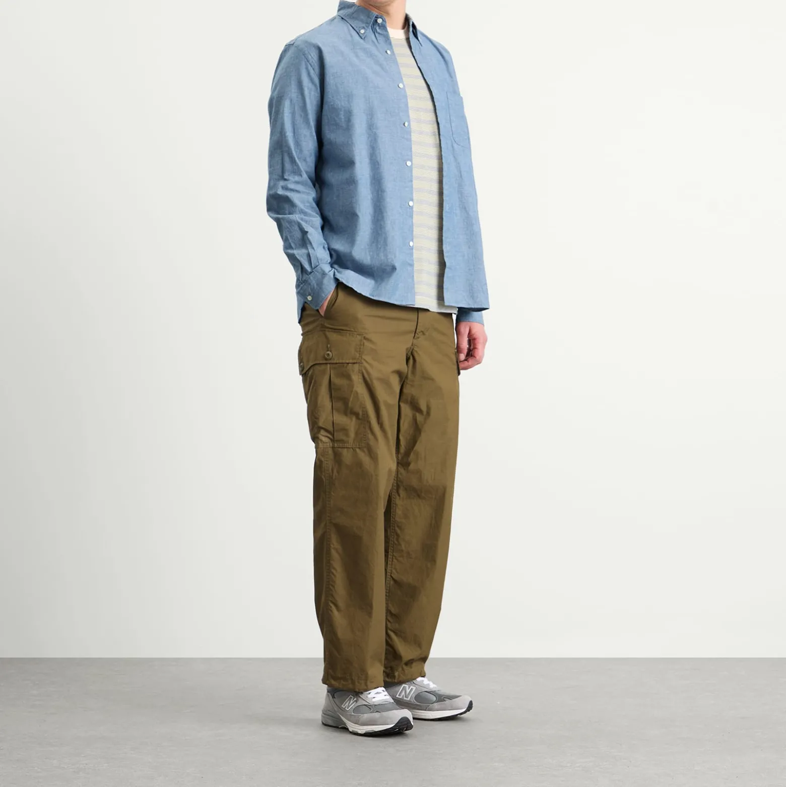 Beams Plus Button Down Chambray Shirt
