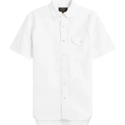 Beams Plus Button Down Short Sleeve Oxford Shirt