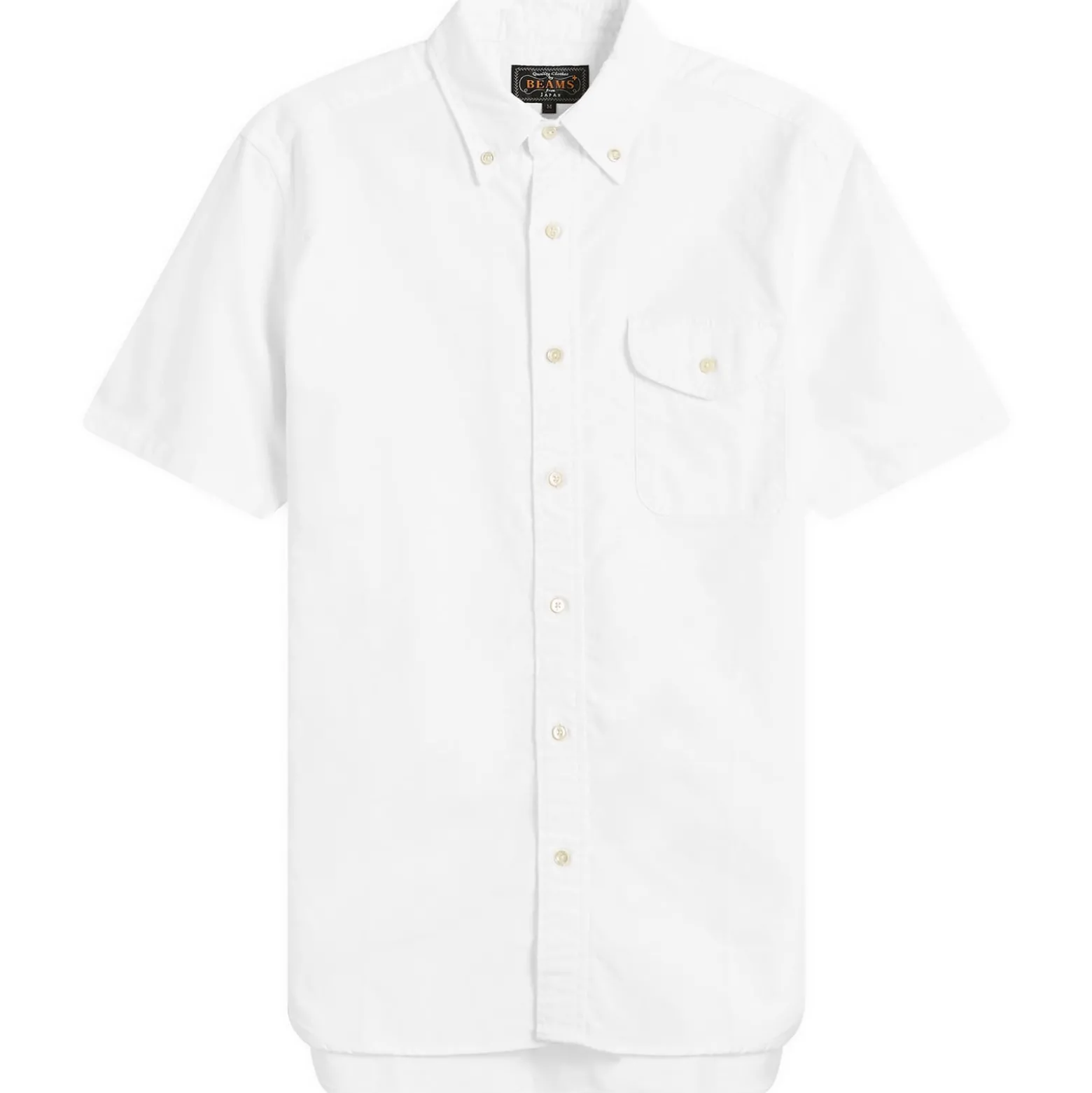 Beams Plus Button Down Short Sleeve Oxford Shirt