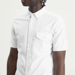 Beams Plus Button Down Short Sleeve Oxford Shirt