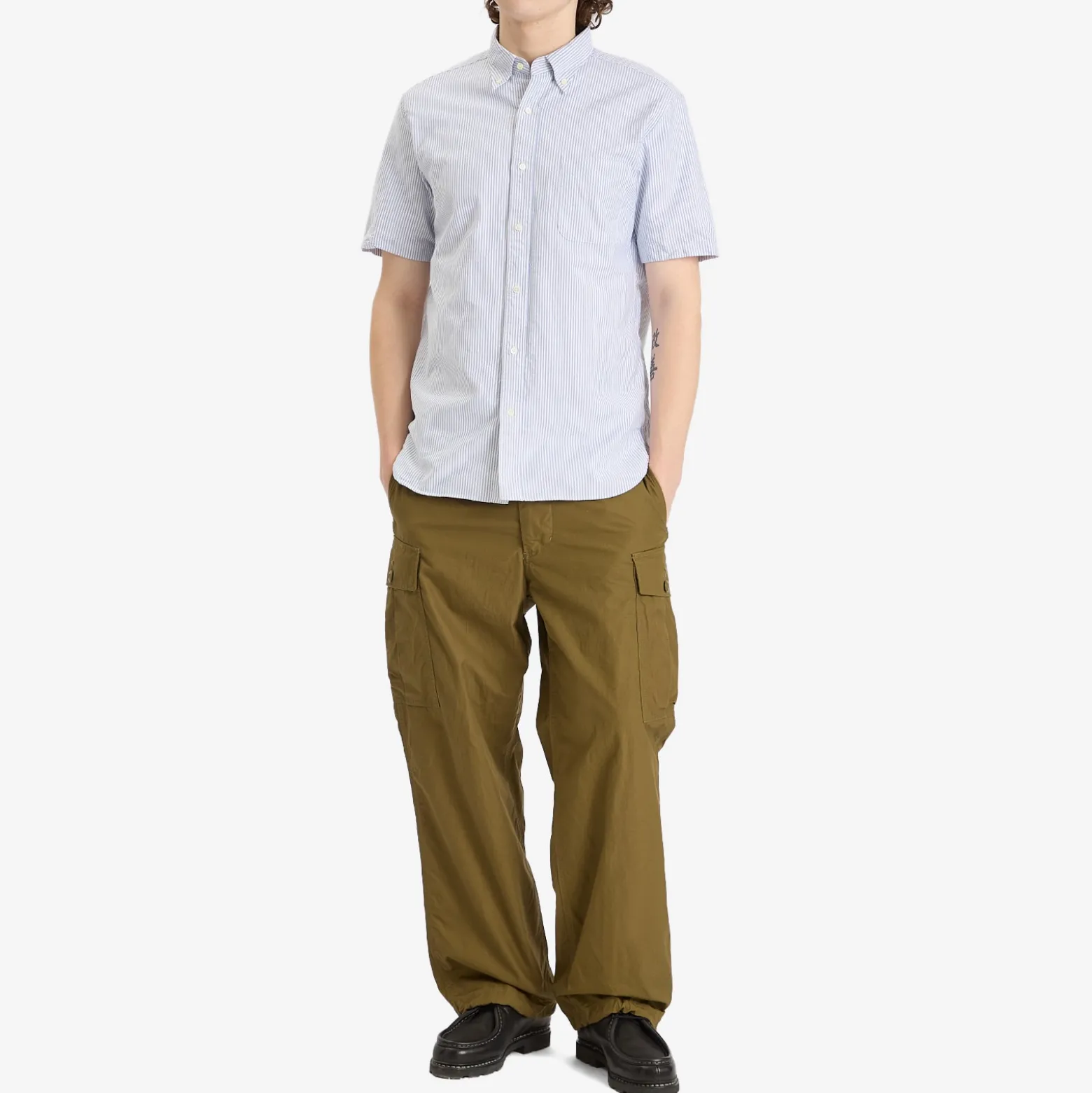 Beams Plus Button Down Short Sleeve Shirt
