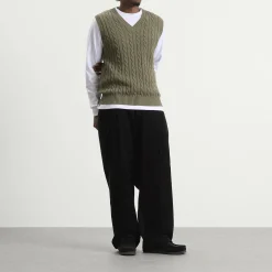 Beams Plus Cable Knit Vest