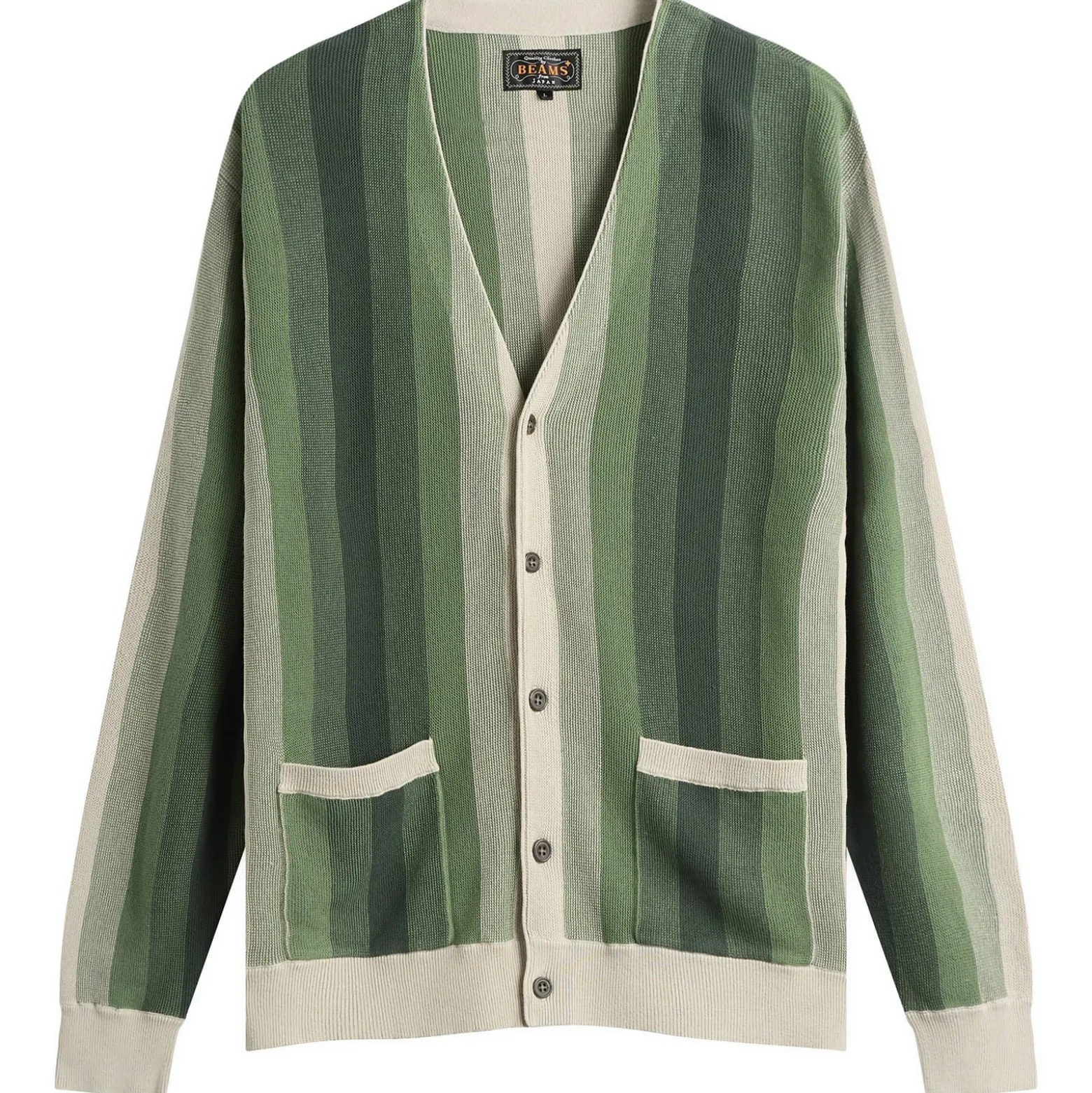 Beams Plus Multi Stripe Cardigan