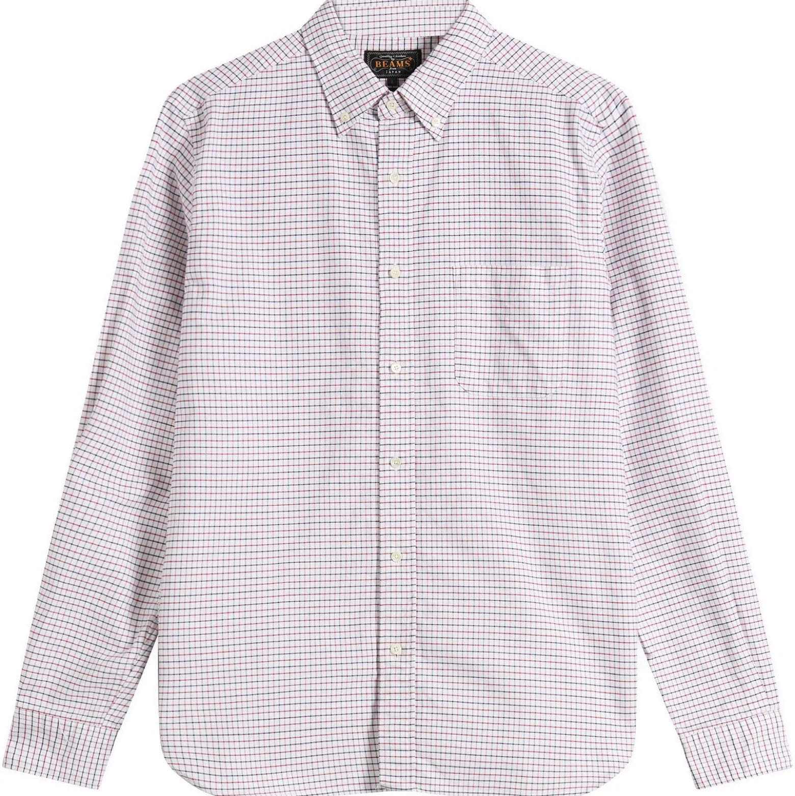 Beams Plus Tattersall Check Button Down Oxford Shirt