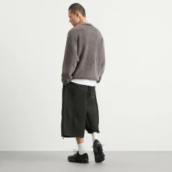 Bound Acid Wash Half Zip Pullover