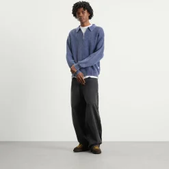 Bound Acid Wash Half Zip Pullover