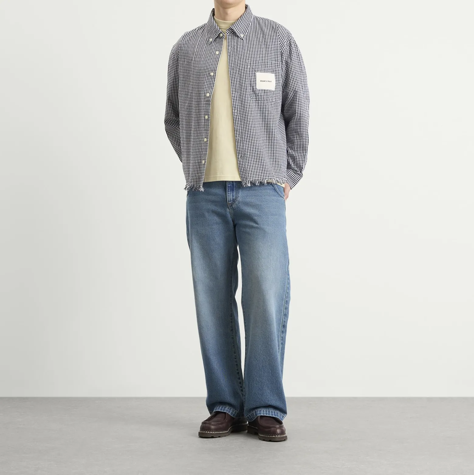 Bram's Fruit Distressed Farmer’s Shirt LS