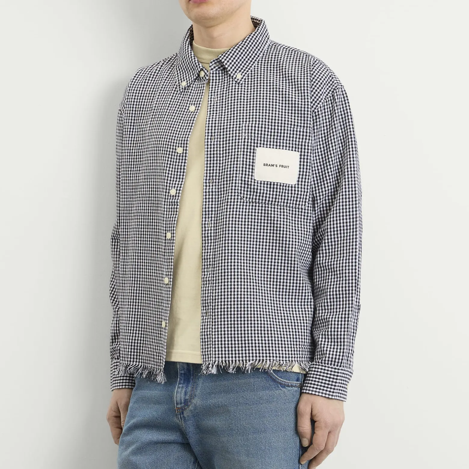 Bram's Fruit Distressed Farmer’s Shirt LS