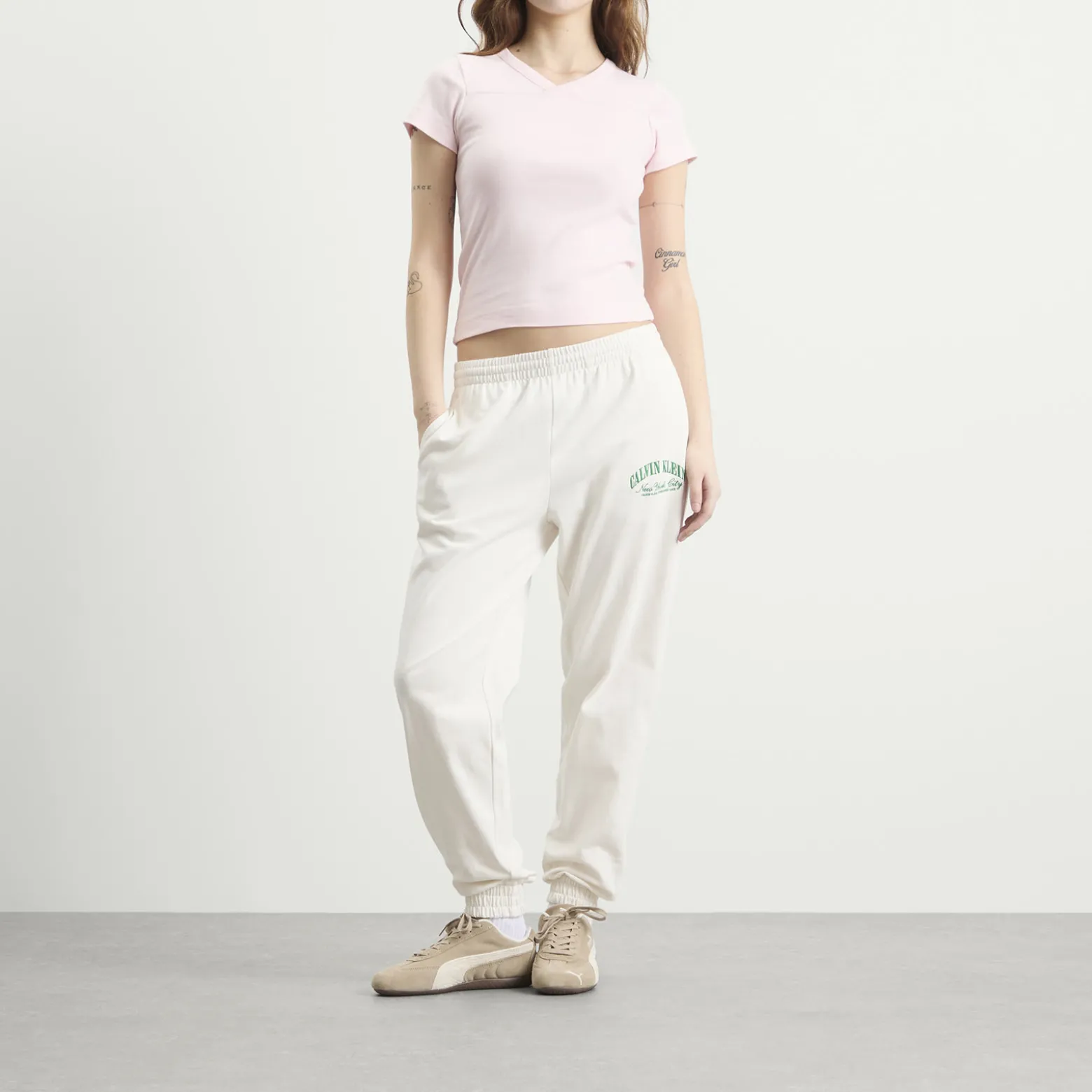Calvin Klein Logo Cotton Jersey Jogger