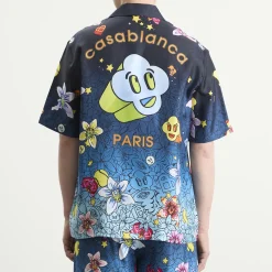 Casablanca Collage D’Icones Graphiques Cuban Collar Shirt