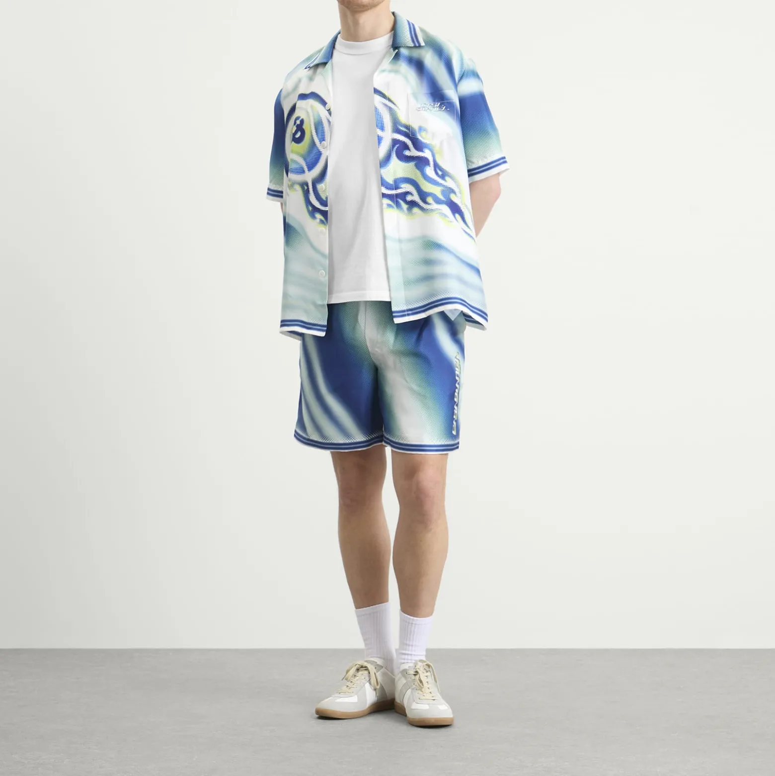 Casablanca Flaming Tennis Ball Silk Shorts