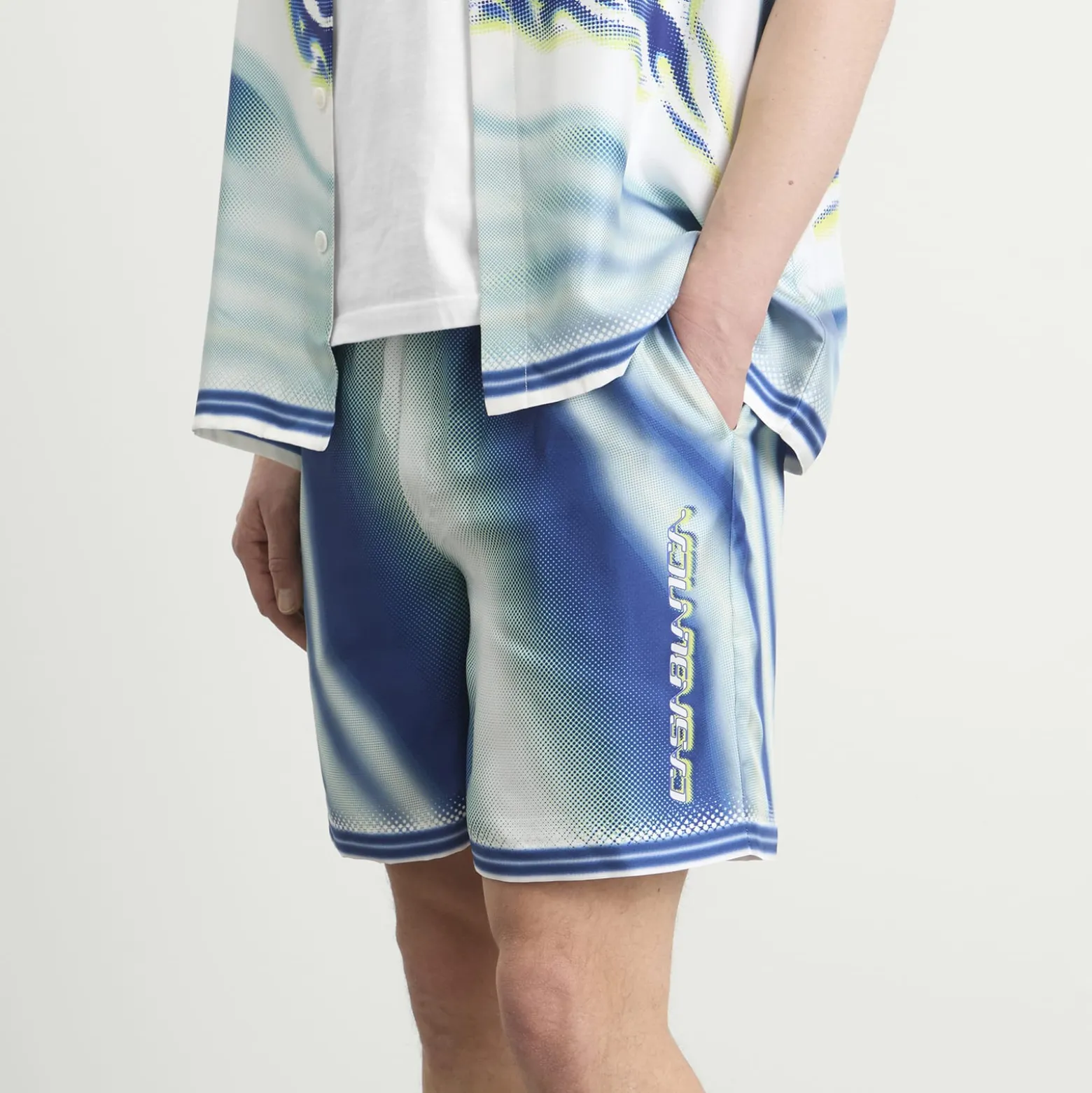 Casablanca Flaming Tennis Ball Silk Shorts