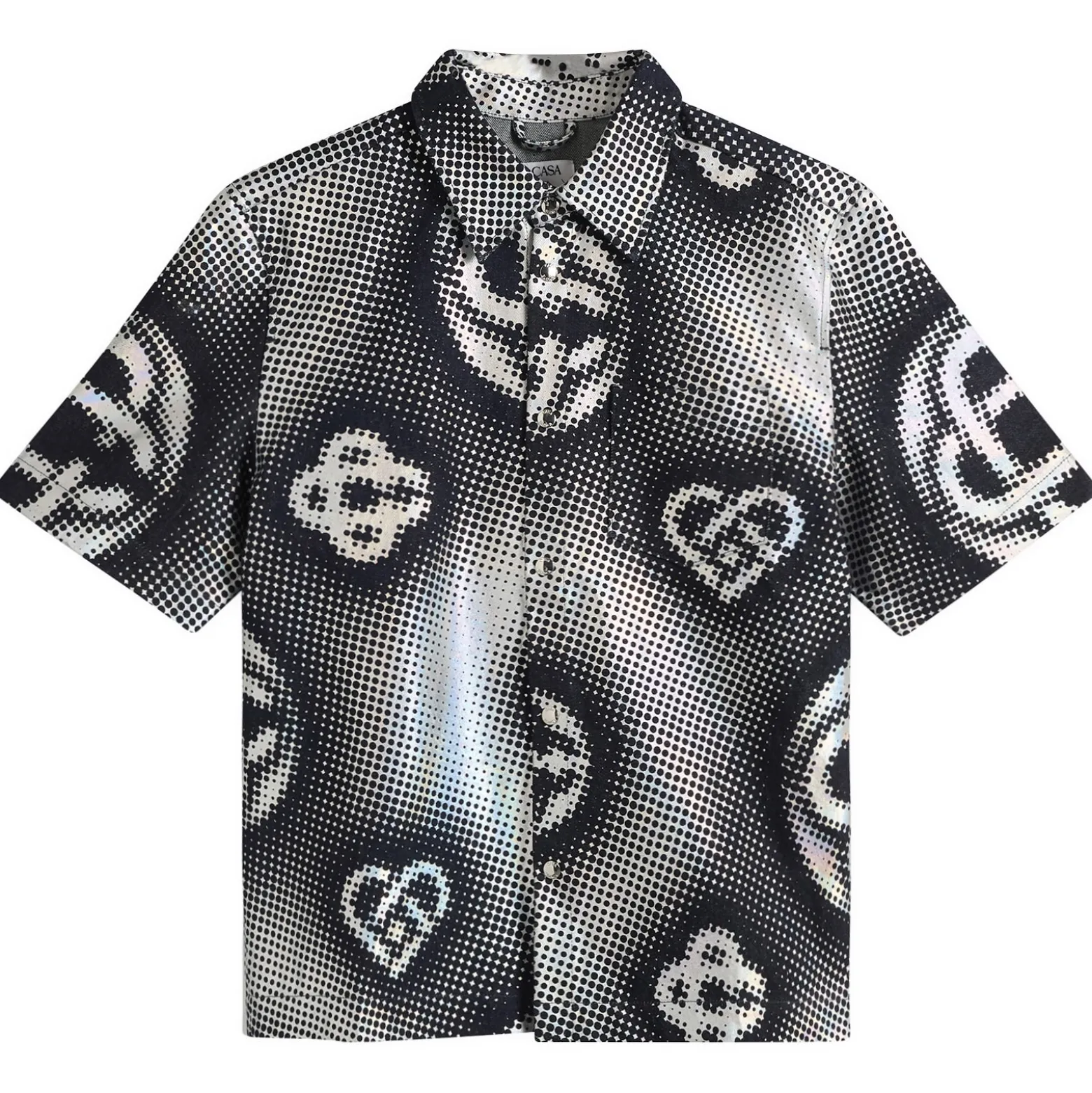 Casablanca Pearlescent Monogram Denim Shirt