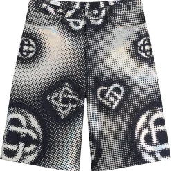 Casablanca Pearlescent Monogram Denim Shorts