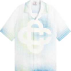 Casablanca Pills Cuban Collar Linen Short Sleeve Shirt