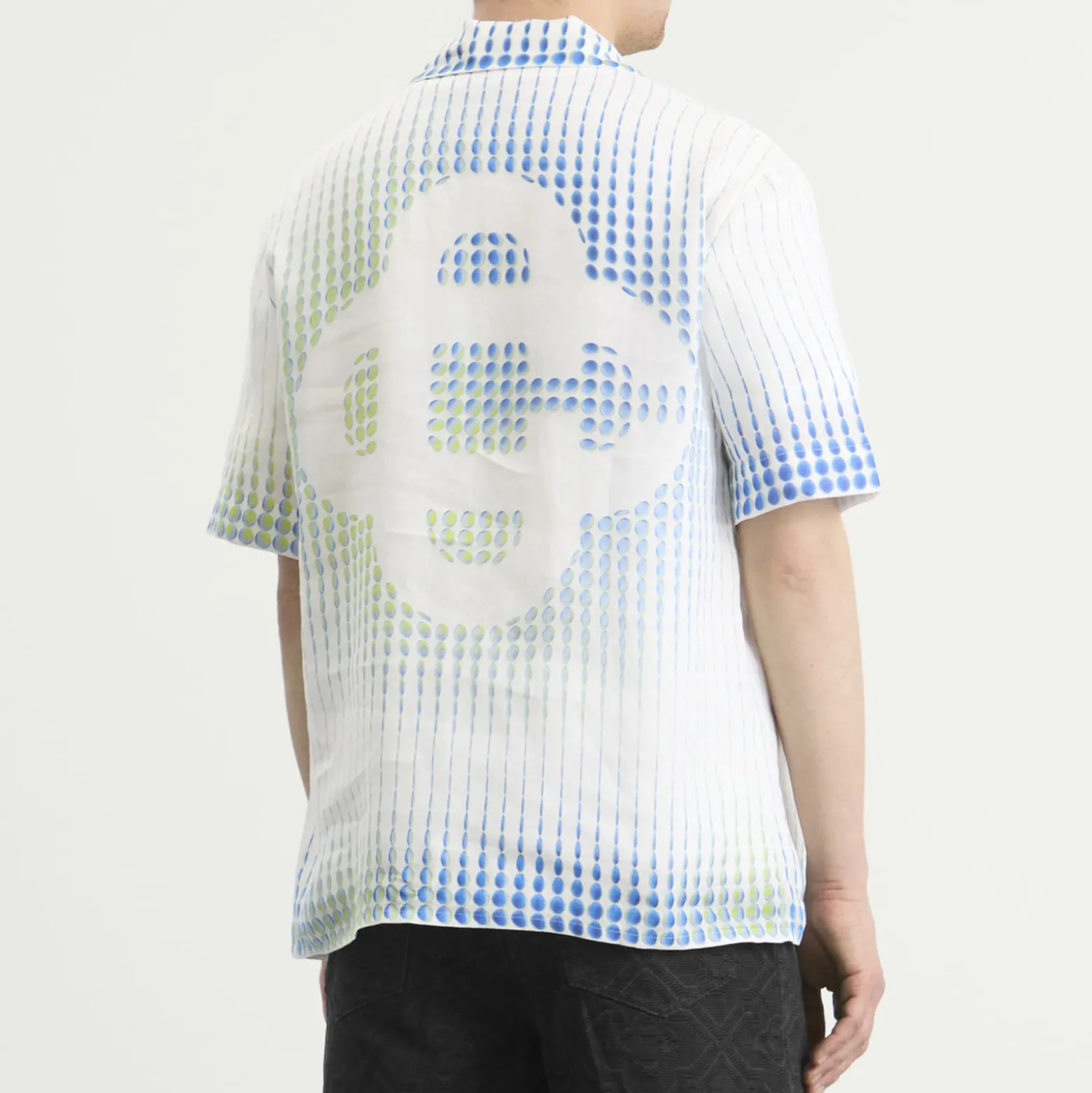 Casablanca Pills Cuban Collar Linen Short Sleeve Shirt