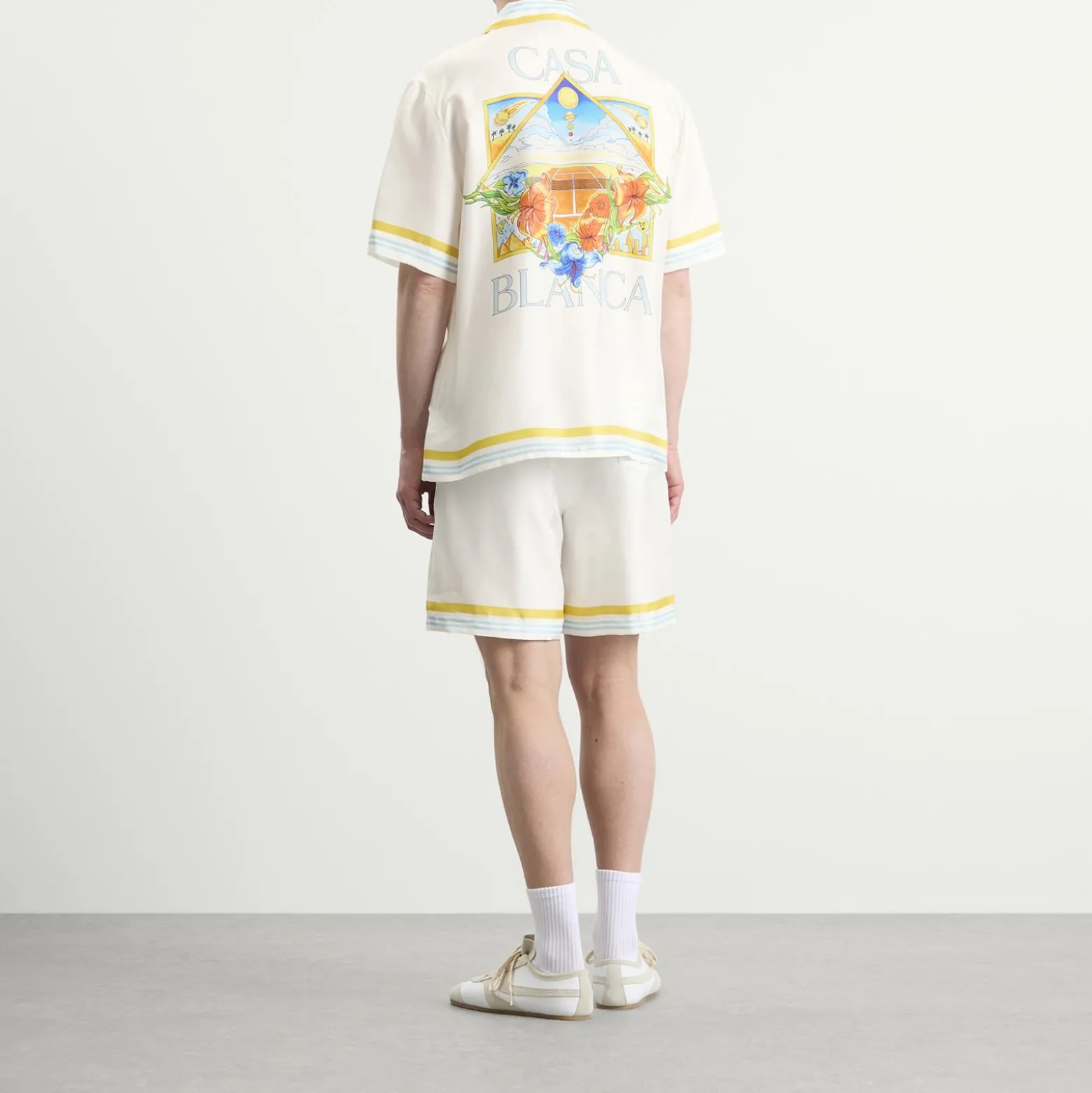 Casablanca Tennis Landscape Cuban Collar Shirt