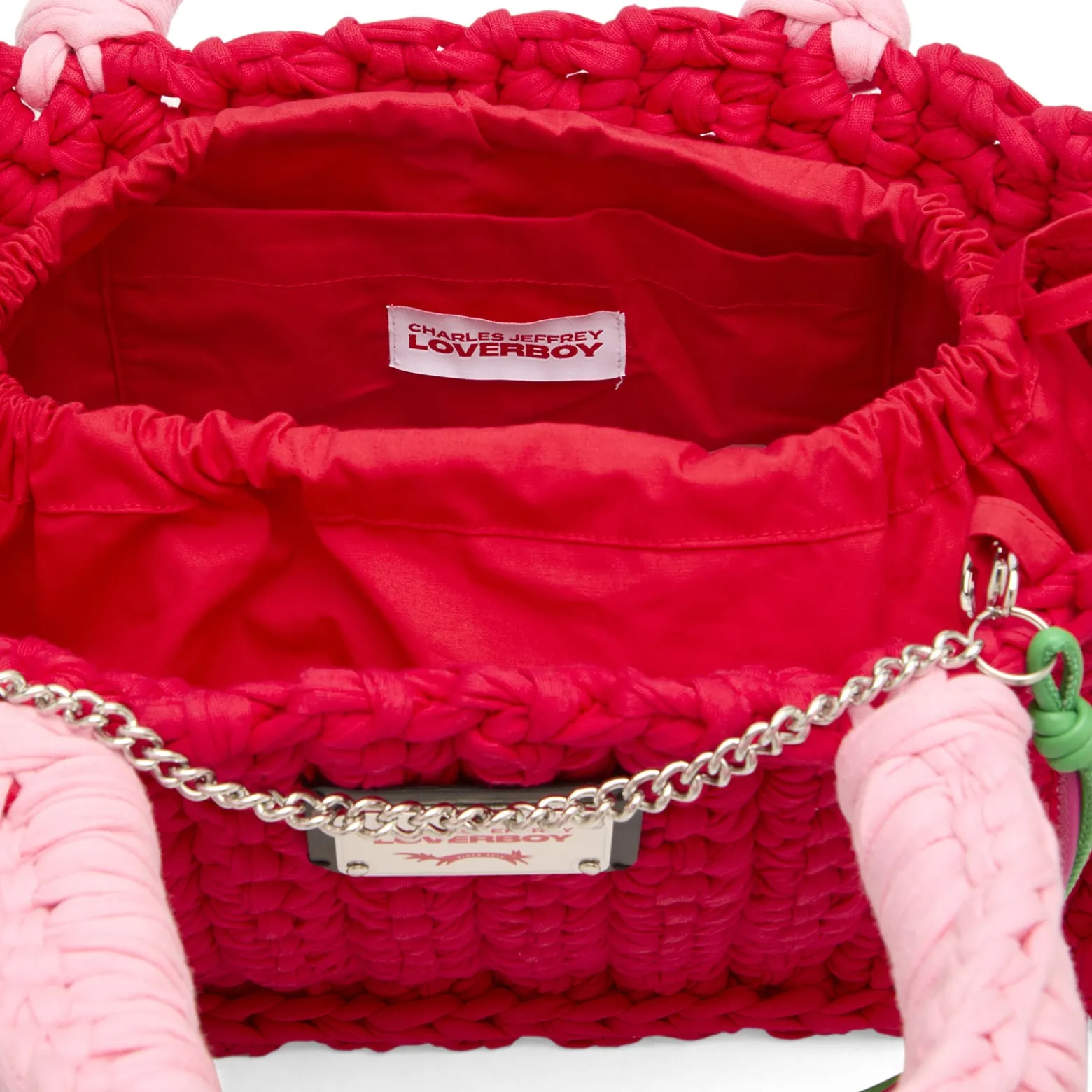 Charles Jeffrey Loverboy Bulldog Charm Bucket Bag