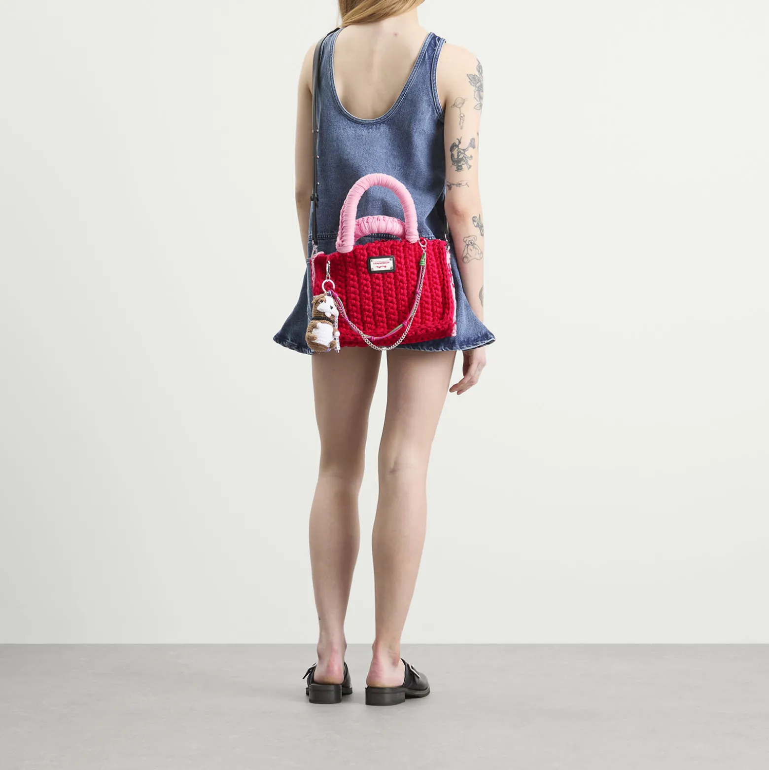 Charles Jeffrey Loverboy Bulldog Charm Bucket Bag