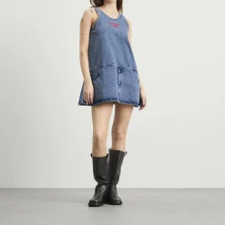 Charles Jeffrey Loverboy Denim Vest Dress