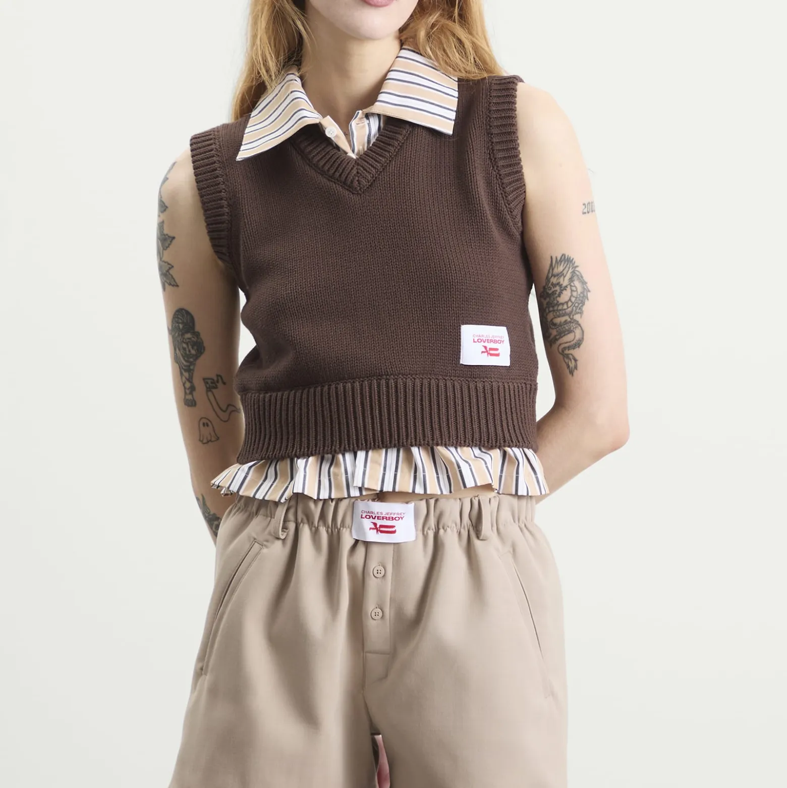 Charles Jeffrey Loverboy Smart Cropped Vest