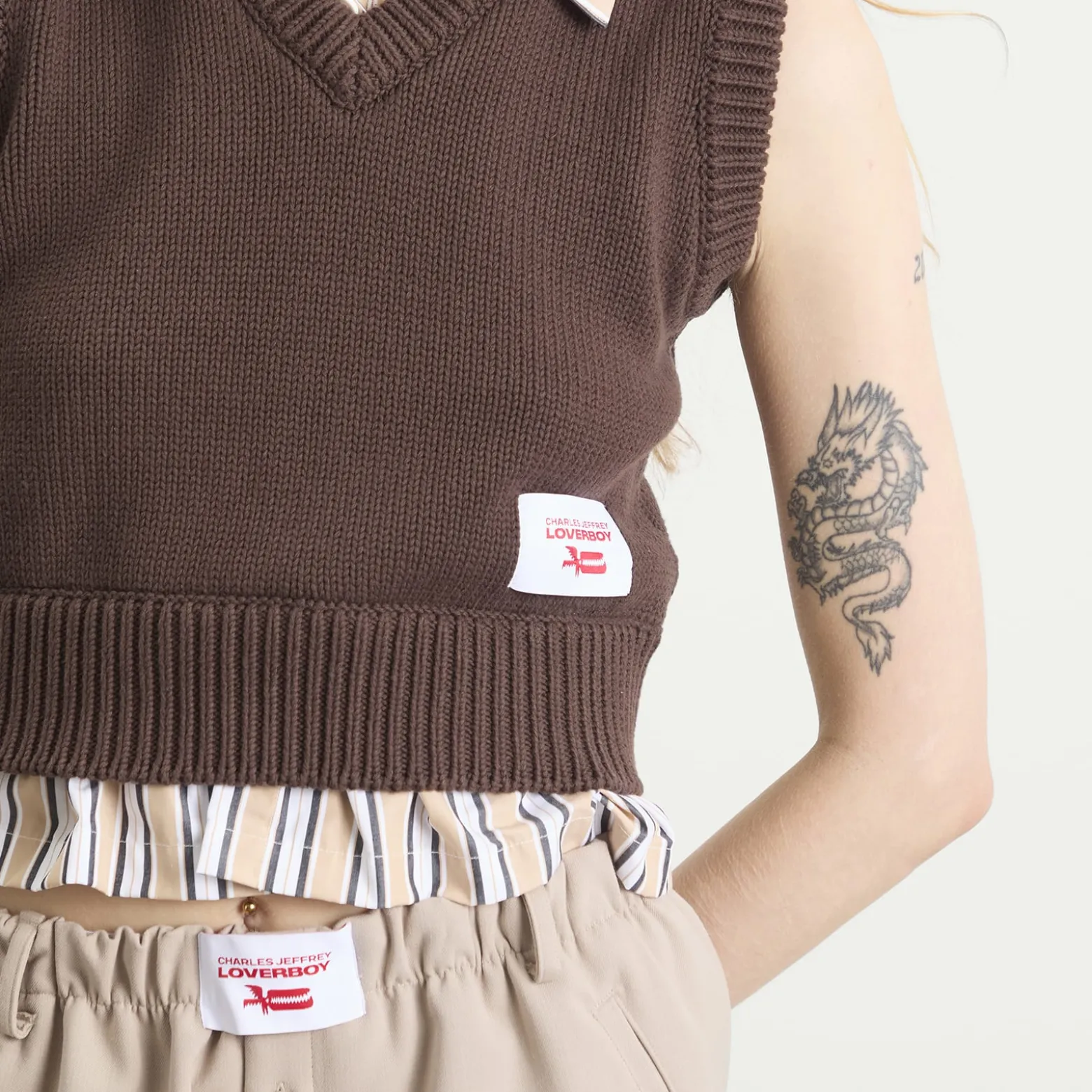 Charles Jeffrey Loverboy Smart Cropped Vest